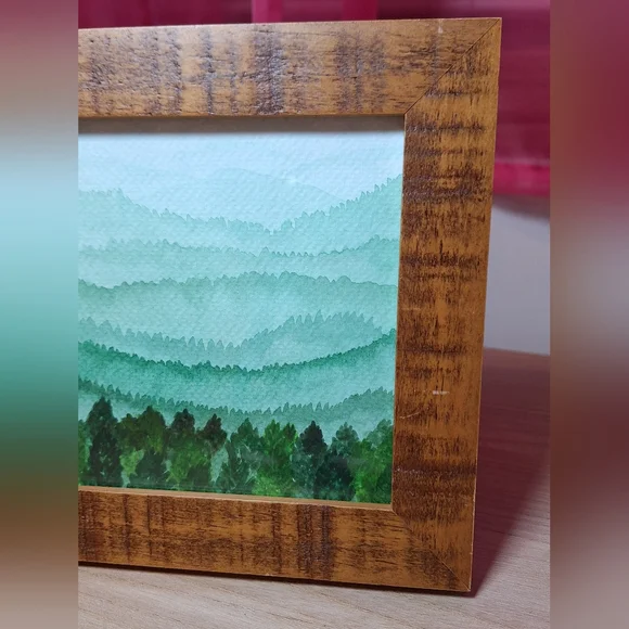 "Rustic Pine" Hand-painted Watercolor Painting - Picture 9 of 16